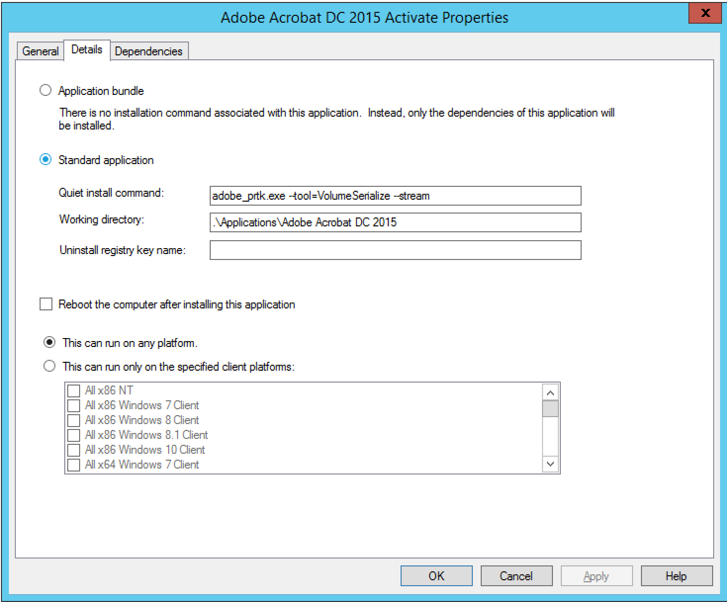 Automate Adobe Acrobat DC 2015 Installation MDT